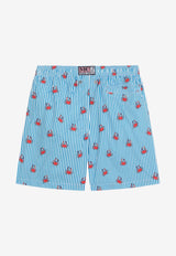 MC2 Saint Barth Kids Boys Crabs Print Swim Shorts Light Blue COM001001409H/Q_MC2-17