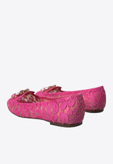 Dolce & Gabbana Vally Taormina Lace Ballet Flats Black CP0010 AL198 80422