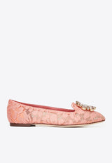 Dolce & Gabbana Vally Taormina Lace Ballet Flats Pink CP0010 AL198 8H200
