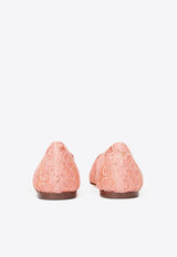 Dolce & Gabbana Vally Taormina Lace Ballet Flats Pink CP0010 AL198 8H200