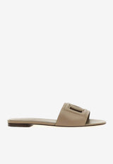 Dolce & Gabbana Bianca DG Logo Slides Taupe CQ0436 AY329 8I399