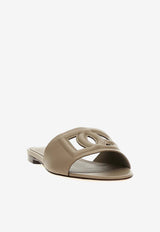 Dolce & Gabbana Bianca DG Logo Slides Taupe CQ0436 AY329 8I399