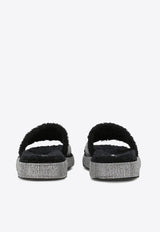 Dolce & Gabbana Stud-Embellished Flat Slides Black CQ0546 AN192 8S488