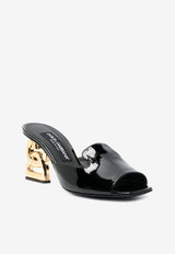 Dolce & Gabbana Keira 80 Patent Leather Mules Black CR1180 A1471 80999