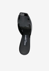 Dolce & Gabbana Keira 80 Patent Leather Mules Black CR1180 A1471 80999