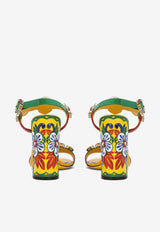 Dolce & Gabbana Keira 105 Patent Leather Sandals with Gemstone Embellishments Multicolor CR1354 AN252 80995