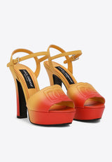 Dolce & Gabbana 85 Ombre Platform Sandals in Calfskin Multicolor CR1702 AS204 HO5AC