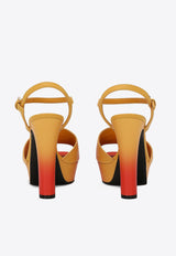 Dolce & Gabbana 85 Ombre Platform Sandals in Calfskin Multicolor CR1702 AS204 HO5AC