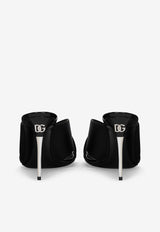 Dolce & Gabbana Keira 85 Satin Mules CR1738 AV799 8B956 Black