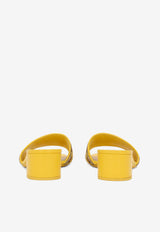 Dolce & Gabbana Karol 40 Majolica Embroidery Sandals CR1748 AV804 8Q728 Yellow