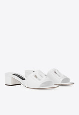 Dolce & Gabbana Bianca 40 DG Millennials Calf Leather Mules White CR1755 AY329 80001