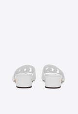 Dolce & Gabbana Bianca 40 DG Millennials Calf Leather Mules White CR1755 AY329 80001