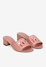 Dolce & Gabbana Bianca 40 DG Millennials Calf Leather Mules Pink CR1755 AY329 80405