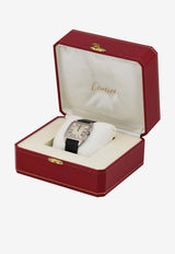 Cartier Santos Dumont 35mm Watch in 18-karat White Gold and Alligator Skin Silver CRTRSD35W18KWGASBLUD_TH