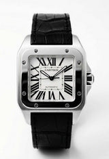 Cartier Santos 100 38mm Stainless Steel Watch Silver CRTRSA10038SSW_TH