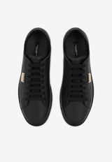 Dolce & Gabbana Calfskin Saint Tropez Low-Top Sneakers Black CS1735 AN990 80999