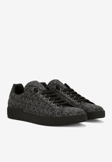 Dolce & Gabbana Logo Jacquard Low-Top Sneakers Black CS1772 AN237 8B969