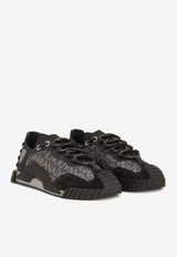 Dolce & Gabbana Logo-Jacquard NS1 Low-Top Sneakers Black CS1810 AM998 8B969