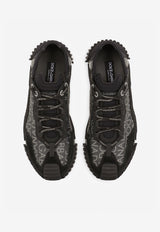 Dolce & Gabbana Logo-Jacquard NS1 Low-Top Sneakers Black CS1810 AM998 8B969