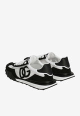 Dolce & Gabbana DG Athletic Sneakers in Nylon and Calfskin Monochrome CS2384 A0136 89697