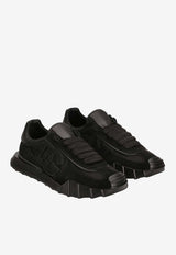 Dolce & Gabbana DG Athletic Sneakers in Nylon and Calfskin Black CS2384 A0354 8B956