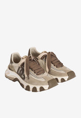 Dolce & Gabbana DG Country Road Nylon and Leather Sneakers Beige CS2403 A0205 8W143