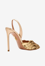 Aquazzura Ce Soir 105 Slingback Sandals Gold CSOHIGS0-ENHLCO LIGHT COPPER
