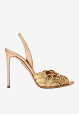 Aquazzura Ce Soir 105 Slingback Sandals Gold CSOHIGS0-ENHLCO LIGHT COPPER