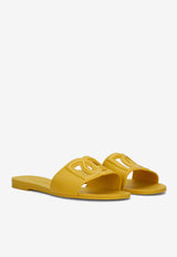 Dolce & Gabbana DG Logo Rubber Slides Yellow CW2215 AN994 80204
