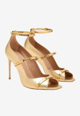 Malone Souliers Cynthia 90 Metallic Leather Sandals Gold CYNTHIA 90-3 ANTIQUE GOLD/ANTIQUE GOLD