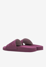 Moschino Logo PVC Pool Slides MA28022G1GM1B668 PVC GIACINTO Pink