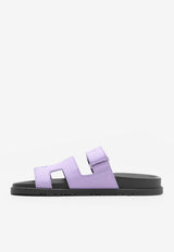 Chypre Sandals in Violet Parme Matte Alligator