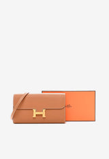 Hermès Constance Long Wallet To Go in Gold Epsom Leather with Gold Hardware