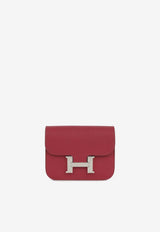 Constance Slim Wallet in Rubis Epsom Leather with Palladium Hardware
