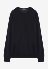 Drumohr Crewneck Wool Sweater Blue D0D103WO/Q_DRUMH-790