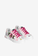 Dolce & Gabbana Kids Girls Printed Portofino Low-Top Sneakers D10951 A6O58 8B913 Multicolor