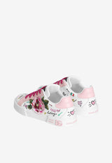 Dolce & Gabbana Kids Girls Printed Portofino Low-Top Sneakers D10951 A6O58 8B913 Multicolor