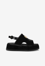 Dolce & Gabbana Kids Girls Patent Leather Sandals D11229 A1328 80999 Black