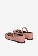 Dolce & Gabbana Kids Girls Patent Leather Ballet Flats D11273 A7924 8B966 Pink