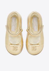 Dolce & Gabbana Kids Baby Girls Nappa Leather Ballet Flats D20081 AJ133 87601 Gold
