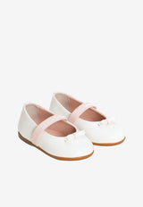 Dolce & Gabbana Kids Baby Girls Patent Leather Ballet Flats D20093 A4831 87682 White
