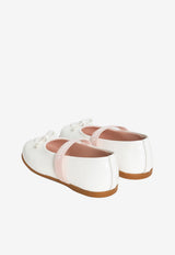 Dolce & Gabbana Kids Baby Girls Patent Leather Ballet Flats D20093 A4831 87682 White