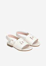Dolce & Gabbana Kids Baby Girls Logo Sandals D20100 A1223 8S936 White