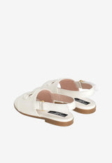 Dolce & Gabbana Kids Baby Girls Logo Sandals D20100 A1223 8S936 White