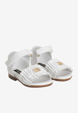 Dolce & Gabbana Kids Girls Nappa Leather Flat Sandals White D20113 A1850 80001