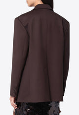 P.A.R.O.S.H Single-Breasted Wool Jacket Brown D420326WO/R_PAROS-086