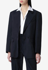 P.A.R.O.S.H Single-Breasted Buttoned Blazer Blue D420446VI/S_PAROS-012