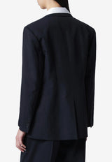 P.A.R.O.S.H Single-Breasted Buttoned Blazer Blue D420446VI/S_PAROS-012