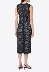 P.A.R.O.S.H Guipure Lace Midi Dress Blue D726018CO/Q_PAROS-012