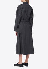 P.A.R.O.S.H Midi Shirt Dress with Belt Gray D726048WO/R_PAROS-020